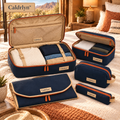 Caldrlyn™ Modular Travel Organization Set with Convertible Packing Trays and Destination Pouches