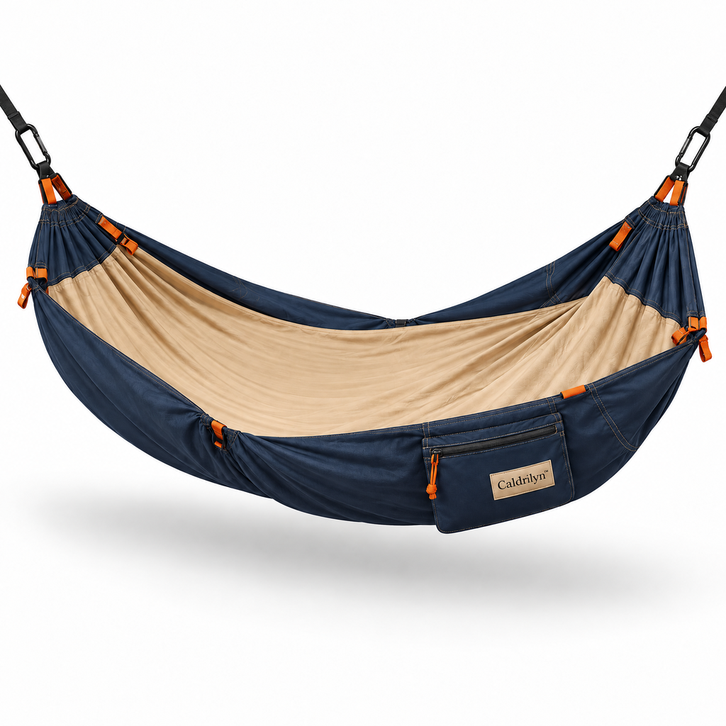 Caldrlyn™ Adjustable Flat-Lay Travel Hammock with Supportive Side Wings and Convertible Lounge Mode