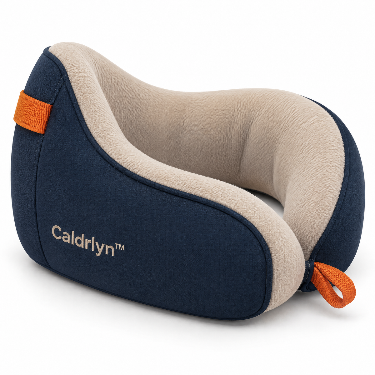 Caldrlyn™ Convertible Side-Support Travel Pillow with Shoulder Cradle and Fold-Flat Lumbar Mode